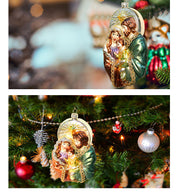Christmas Ornament Nativity Glass Hanging Decoration for Tree, Bulk Wholesale Set