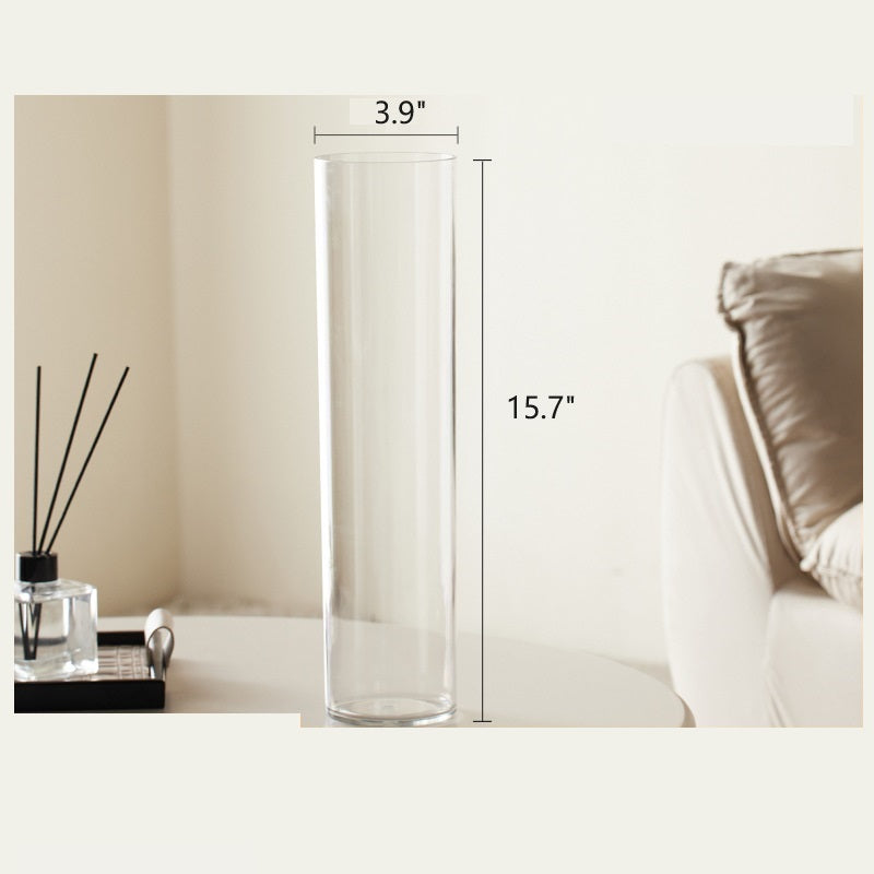 Bulk 2 Pcs Clear Cylinder Acrylic Vases Cylinder Floating Candle Holders For Centerpieces Wedding Home Decoration Wholesale