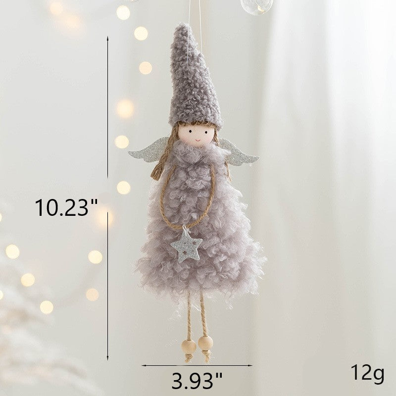 Antler Angel Doll Pendant Ornaments 12 Pcs Christmas Tree Hanging Decor Wedding Party Gifts