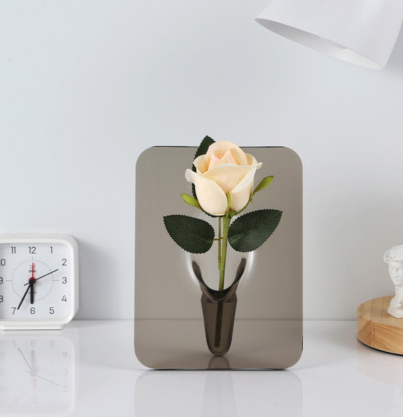 Bulk 5 Pcs 5.9X7.9 Inch Clear Rectangular Flower Vase Acrylic Frame Vase Wholesale