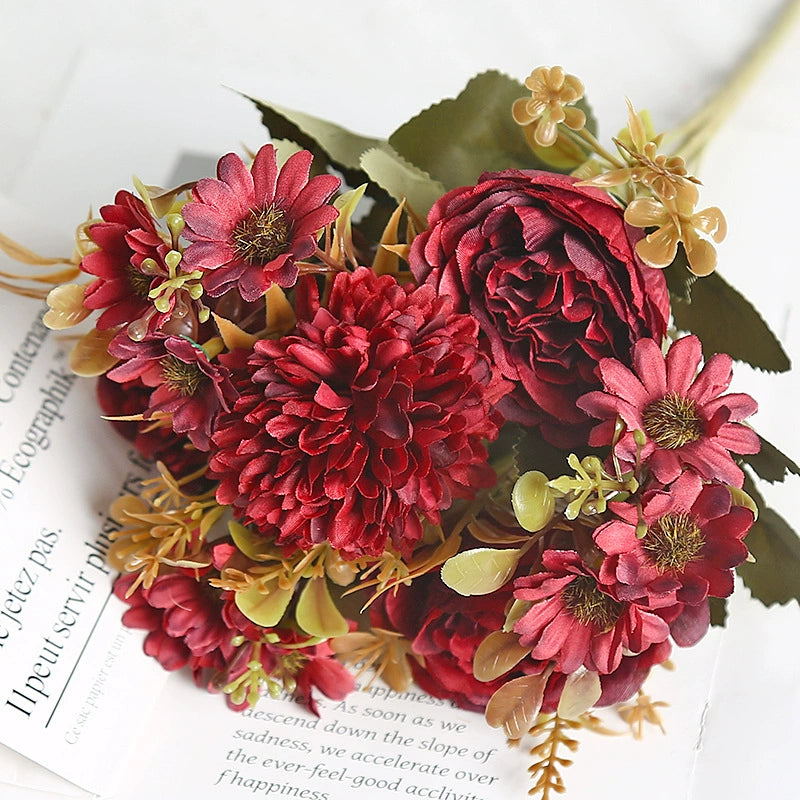 Bulk Peonies Bridal Bouquet Silk Flowers Flexible Stems Shatterproof for Anniversary Vase Arrangements Boho Home Decor Wholesale