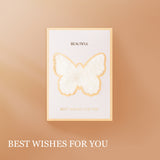 Butterfly Hand Towel Set - 2PCS Luxury Wedding Favor Bridesmaid Gift Baby Shower Gift | Elegant & Practical