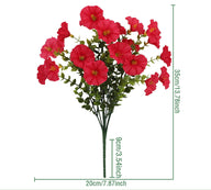 Wedding Backdrop UV-Resistant Artificial Morning Glory 10 Bundles All-Weather Faux Florals for Arch & Ceremony Floral Styling