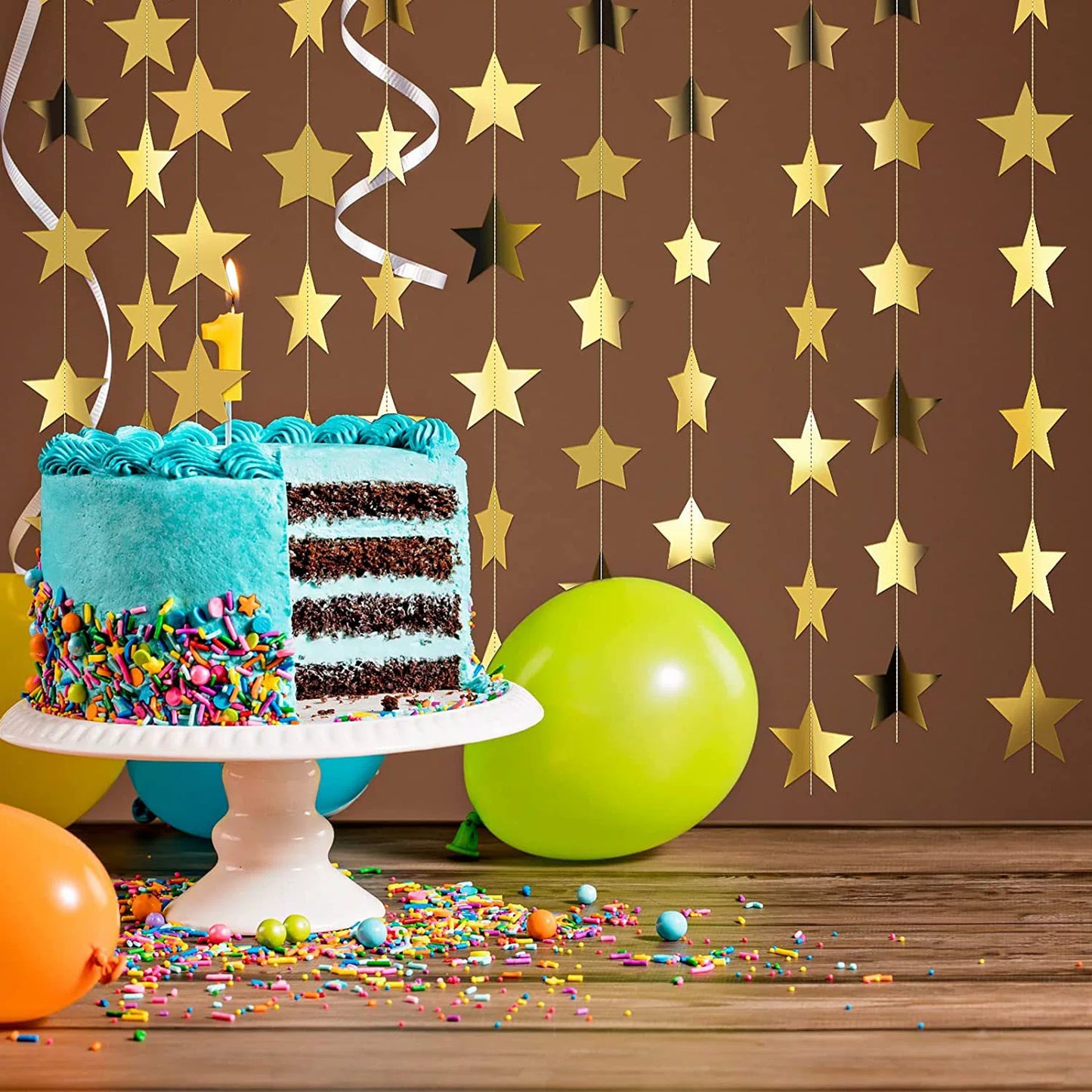 Bulk 10 Pack Star Garland Banner Decor 130 Feet Bright Star Hanging Bunting Banner Backdrop for New Year Decor Graduation Wedding Birthday Christmas Party Wholesale