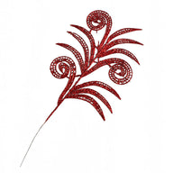 Christmas Gold Glitter Plastic Leaf Ornaments 2-Pack - 15.7" Length 7.5"Width | Sparkly Cutout Decor for Christmas Trees