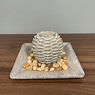 Bulk Wooden Ball-Shaped Candle Holder with Tray Centerpieces for Home Decor Wedding Party Events Wholesale