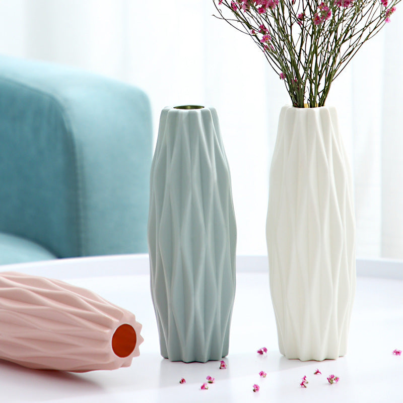 Bulk 2 Pcs Plastic Vase Modern Flower Vase Minimalist Vase for  Wedding Living Room Coffee Table Home Decor Wholesale