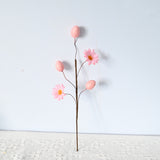 Easter Decor Egg & Wildflower Stem - 11.8" Artificial Insert for Home Decor