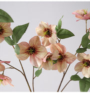 23 Inch Helleborus Artificial Flowers Bulk Quantity Silk Stems