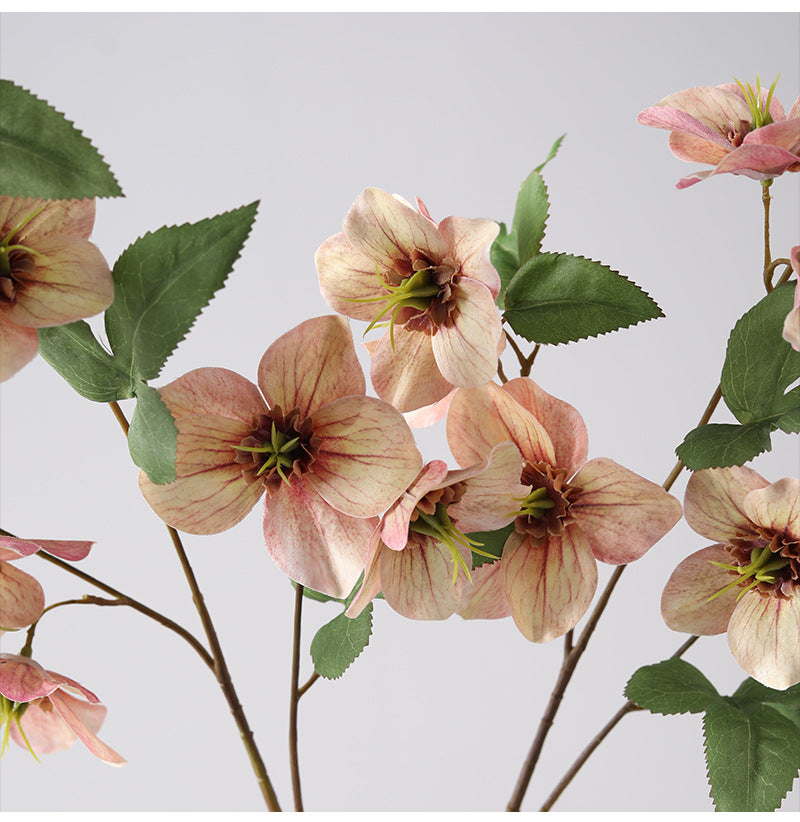 23 Inch Helleborus Artificial Flowers Bulk Quantity Silk Stems