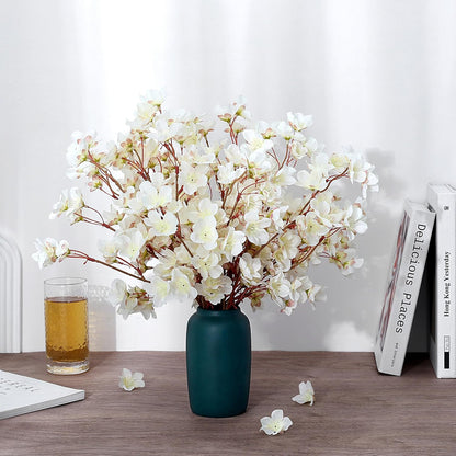 Wedding Floral Backdrop Decor Premium 6 Pcs Artificial Cherry Blossom Branches Silk UV Resistant for Venue Styling