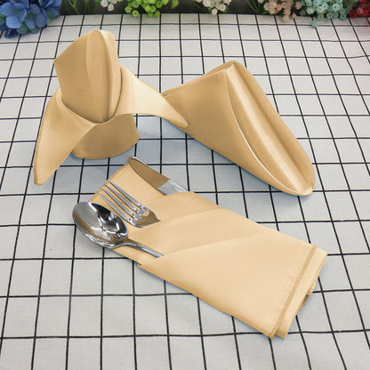 Bulk 25 Pcs Satin Square Napkins for Wedding Banquet Valentine's Day Party Dinner Table Wholesale
