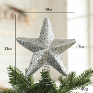 New Glitter Christmas Tree Topper Star - Sparkly Starburst Ornament for Xmas Decor