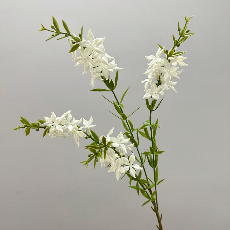 Artificial Lilac Flower Bush, Plastic Faux Lilac Stem 33 in, Rustic Wedding & Home Decor Flowers