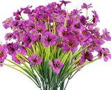 Bulk 24 Violet Artificial Flowers 2025 UV Proof Marine Grade Outdoor Farmhouse Weddings Patio Hanging Planters Weatherproof Wholesale