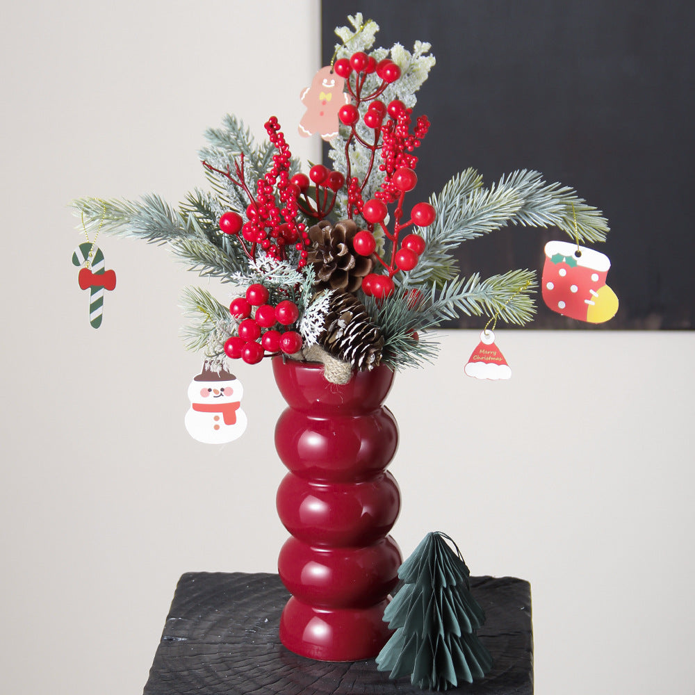 Bulk Ceramic Flower Vase Ribbing Modern Unique Home Party Decor Wholesale