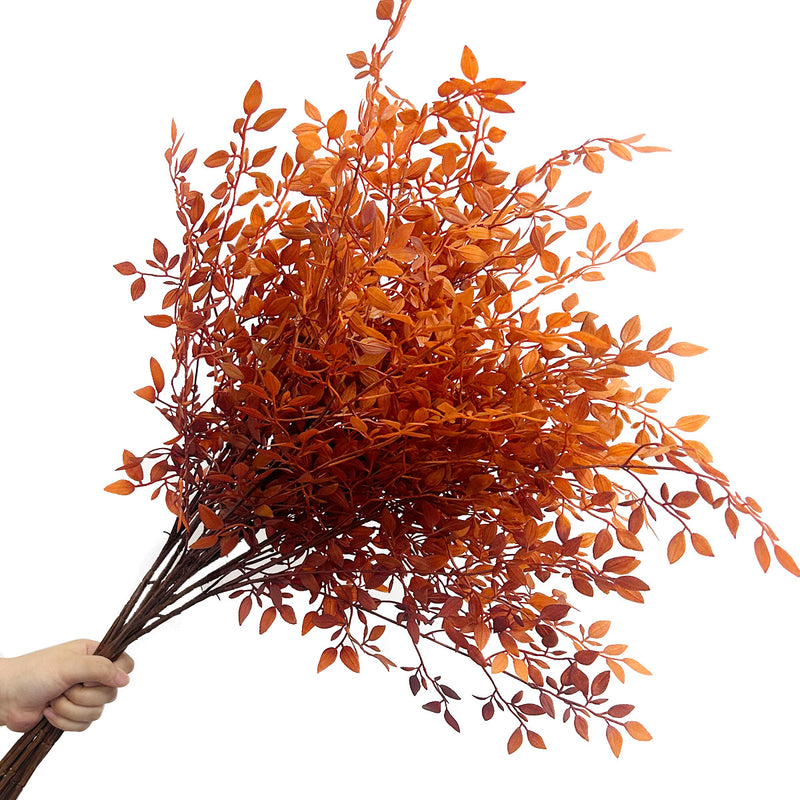 Artificial Nandina Stem, Single Faux Berry Branch in Orange, Autumn or Green, for Home Decor, Weddings & Floral Arrangements