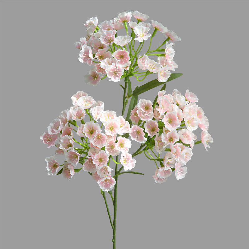 Single Stem Artificial Carnation Flower with 3 Blooms, 28" Tall, Silk-Like Fabric, Modern Style for Home Decor, Weddings & Events
