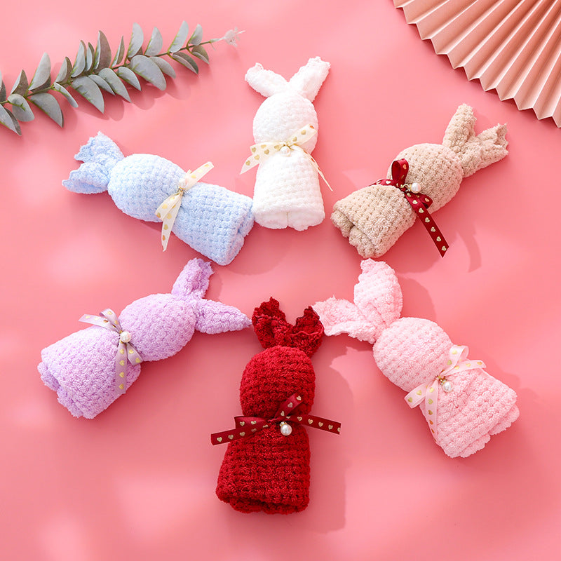 Wedding Favor Bunny Towel - Cute Soft Keepsake for Bridal Shower & Wedding Guests