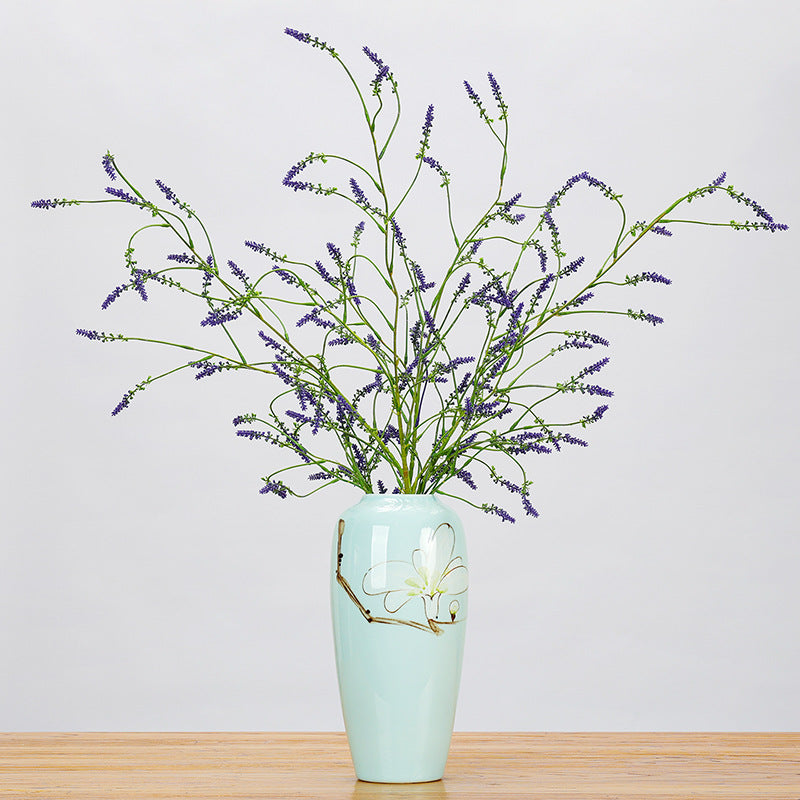 Single Stem Artificial Lavender Knotweed Flower, 48" Tall, Plastic, for Weddings, Home Decor, and Commercial Spaces
