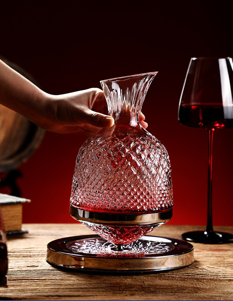 Bulk 1500 ML Rotating Top Red Wine Decanter European Style Tumbler Decanter for Wedding Birthday Helovers'day Wholesale