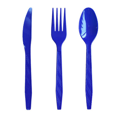 Bulk 60 Pcs Disposable Tableware Set Plastic Colored Knives Forks Spoons Set Wholesale