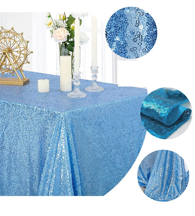 Bulk Sparkle Sequin Rectangle Tablecloth for Wedding Birthday Party Holiday Banquet Table Decoration Wholesale