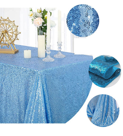 Bulk Sparkle Sequin Rectangle Tablecloth for Wedding Birthday Party Holiday Banquet Table Decoration Wholesale