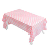 Bulk 2 Pcs Disposable Plaid Rectangular Tablecloth Plastic Waterproof Table Covers Decorative for Wedding Birthday Party Picnic Wholesale