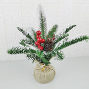 Artificial Pine Cone and Red Fruit Stems, 10 Pcs Bulk Christmas Party Decor, 12 Inch Artificial Plant Ornaments