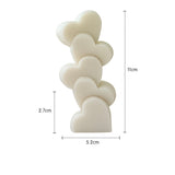 4-Heart & Daisy Scented Candles - Valentine’s Day Gifts Photo Props & Cute Decor