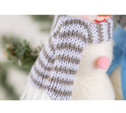 10 Pcs Christmas Snowman Doll Ornaments with Scarf and Hat, Holiday Tree Charms Decorations