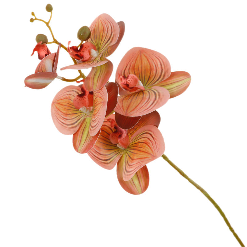 3D Orchid Artificial Flower Stem - 5 Heads 27.6 Inches | Wedding Decor & Bridal Props