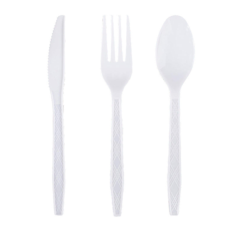 Bulk 60 Pcs Disposable Tableware Set Plastic Colored Knives Forks Spoons Set Wholesale