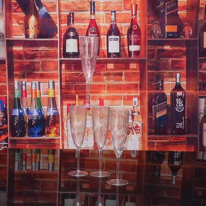 Bulk 8 Pcs Plastic Champagne Flute 6 Oz Clear Wine Glasses Wholesale