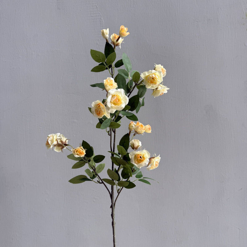 Artificial Mini Rose Bush with 18 Blooms, 25" Silk-Like Faux Flowers for Home Decor, Weddings & Events