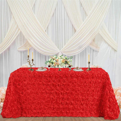 Bulk 2 Pcs Polyester Tablecloths 90x132 Inches Rosette Table Cover for Table Decor Wholesale
