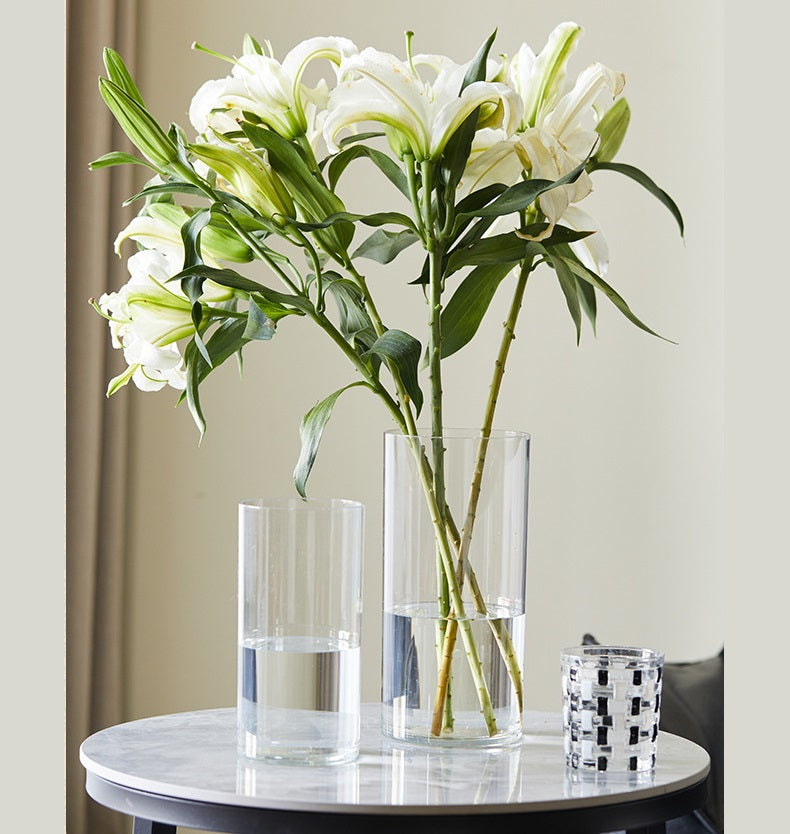 Bulk 2 Pcs Clear Cylinder Acrylic Vases Cylinder Floating Candle Holders For Centerpieces Wedding Home Decoration Wholesale