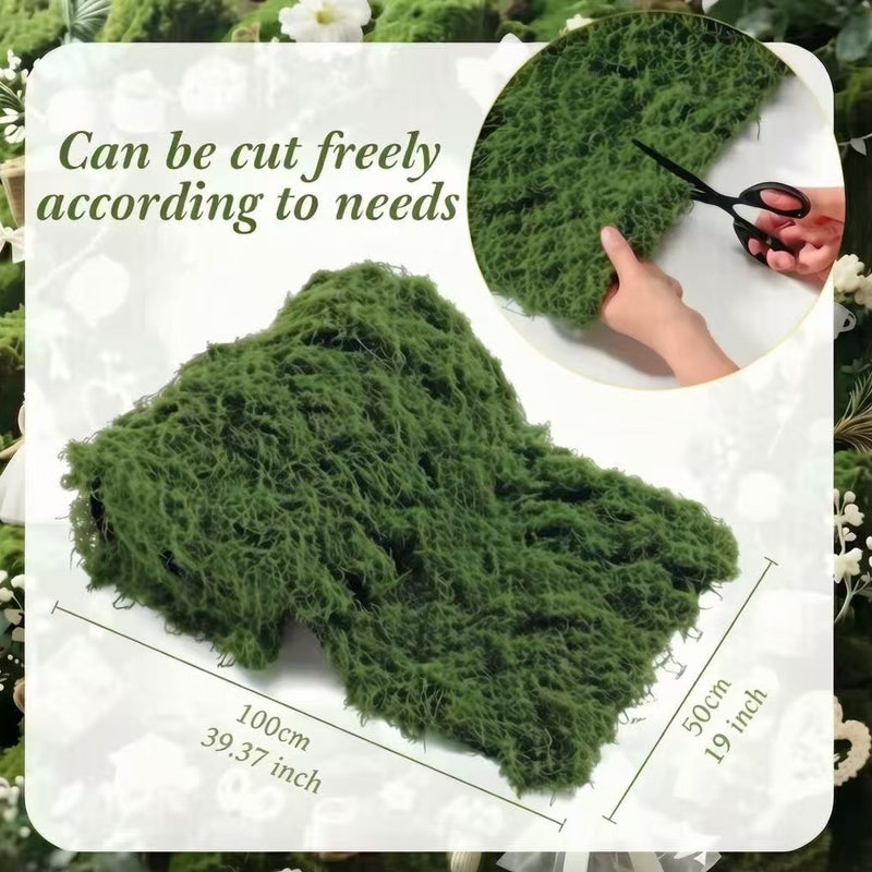 Artificial Moss Grass Mat, Faux Moss Turf Roll for DIY Micro Landscapes, Nordic Style, Home, Window Display & Wedding Decor