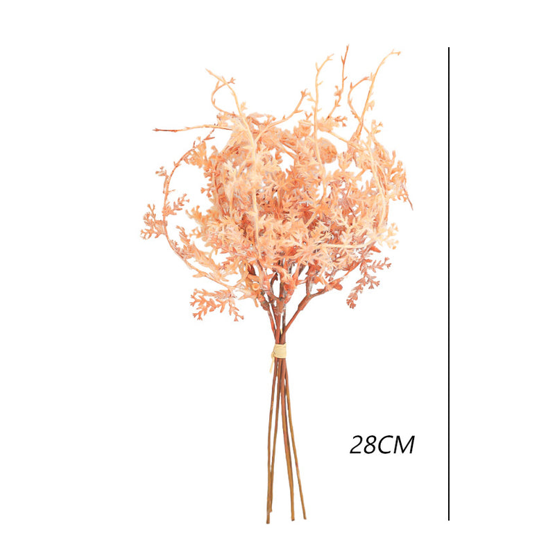 Artificial Rime Frost Flower Bouquet, Set of 5 Stems, 11" Plastic, Wedding, Home & Window Display Decor