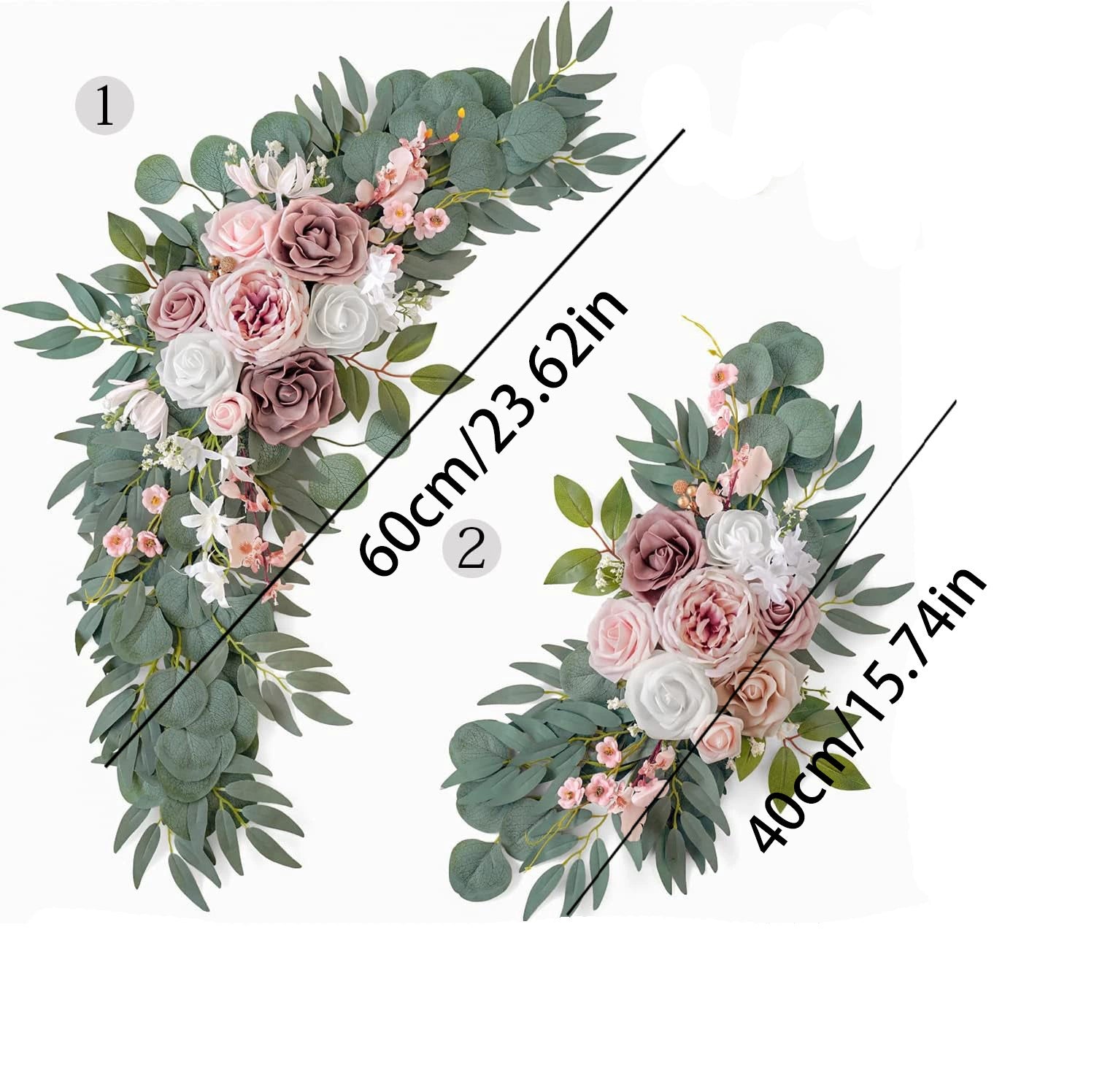 Artificial Chair Back Flowers for Wedding,  Romantic Chair Sash Arrangement for Banquet/Reception/Event Decoration