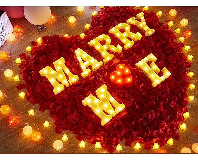 Bulk 8 Inch 3D Light Up Letters Set with LED for Valentine's Day Baby Shower Wedding Decoration Wholesale