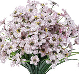 Bulk 24 Violet Artificial Flowers 2025 UV Proof Marine Grade Outdoor Farmhouse Weddings Patio Hanging Planters Weatherproof Wholesale