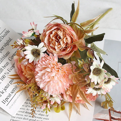 Bulk Peonies Bridal Bouquet Silk Flowers Flexible Stems Shatterproof for Anniversary Vase Arrangements Boho Home Decor Wholesale