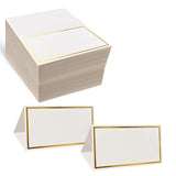Personalized Gold Foil Wedding Place Cards 3.5" x 2" Tent Cards for Guest Seating & Names