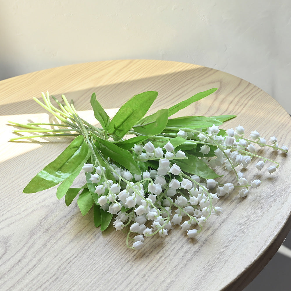 Bulk 12PCS Lily of the Valley Bridal Bouquet UV Resistant Silk Flowers for Outdoor Wedding Arch Spring Mothers Day Decor Wholesale