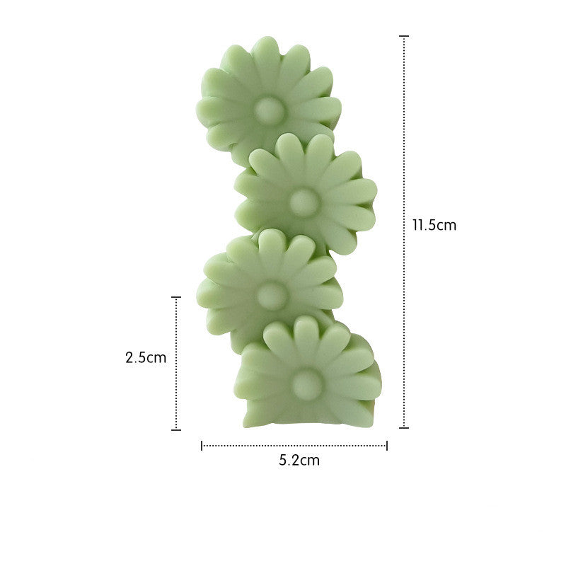 4-Heart & Daisy Scented Candles - Valentine’s Day Gifts Photo Props & Cute Decor