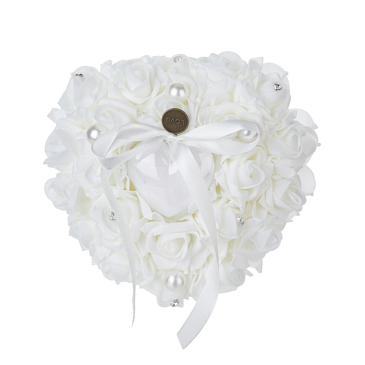 Bulk Double Sided Wedding Ring Pillow with Rose Shockproof Design for Destination Weddings & Vow Renewals Bridal Keepsake Organizer Box Wholesale