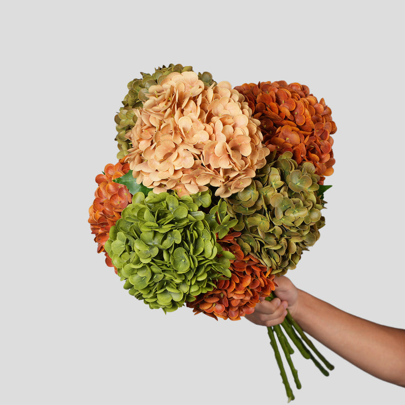 Artificial Hydrangea Single Stem, One Bloom, Plastic Faux Flower for Wedding, Hotel, Home Decor & Window Display