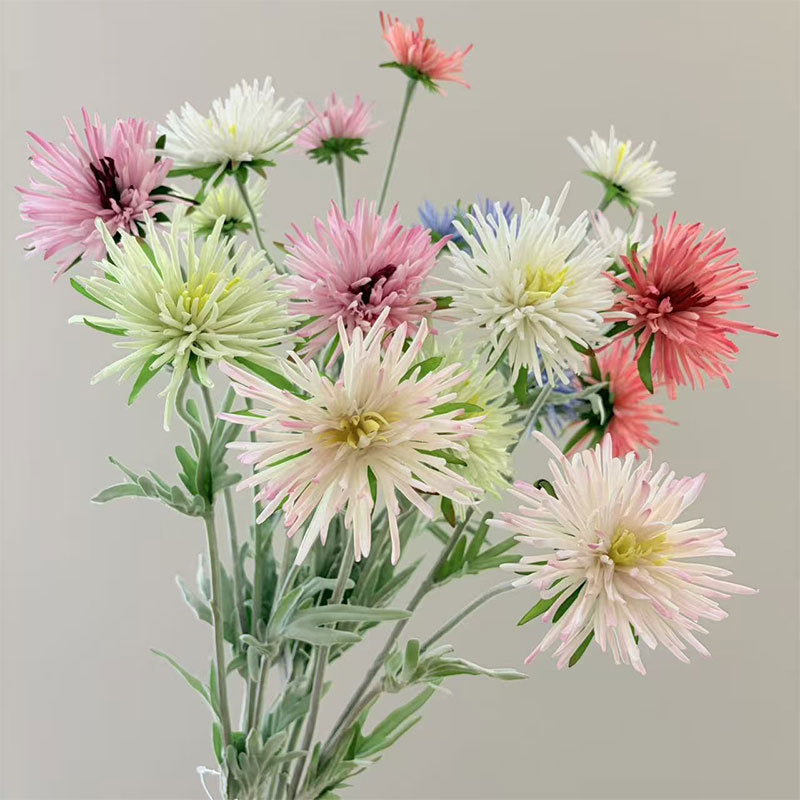 Artificial Daisy Single Stem with 3 Blooms, 29" Silk-Like Fabric Floral for Home Decor, Wedding, Commercial Display